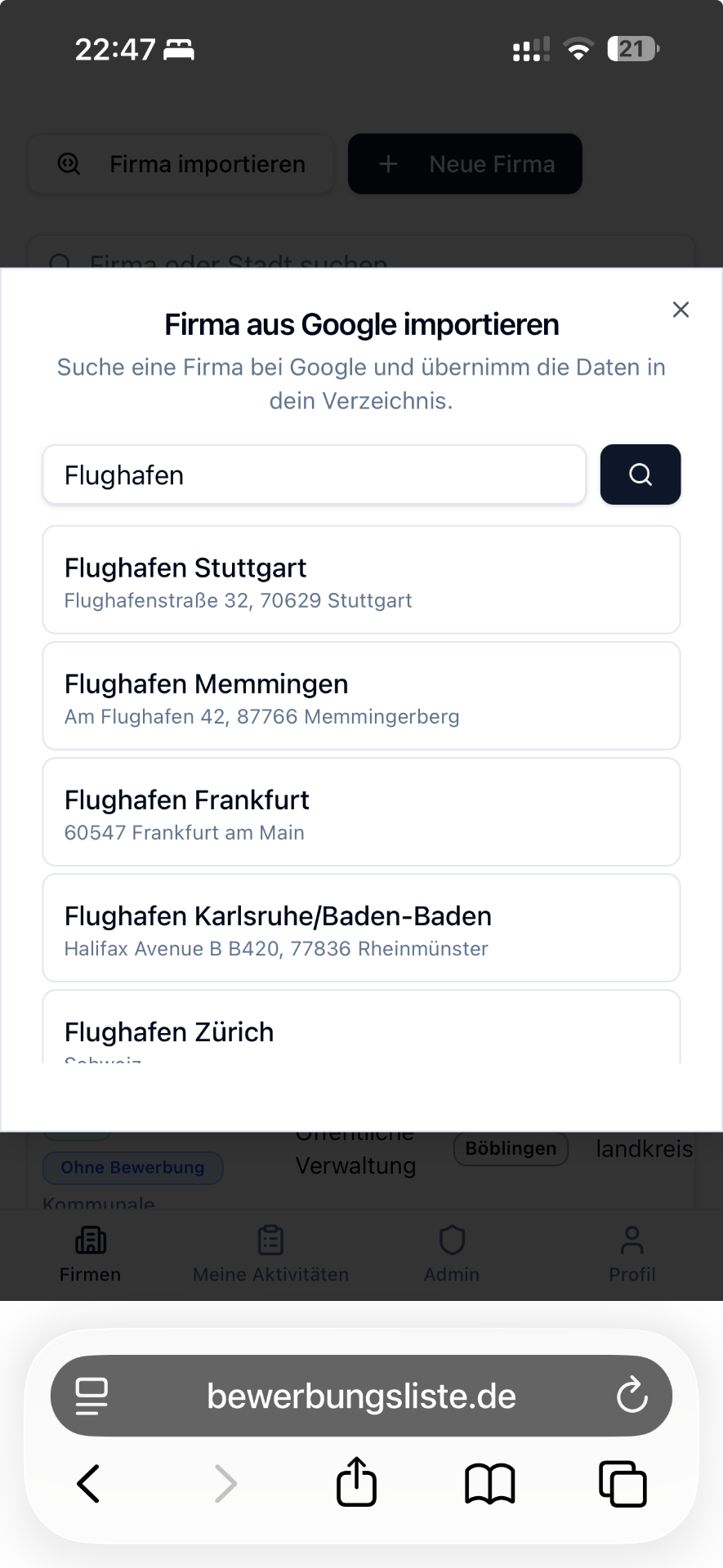 Geh in die Initiative